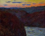 Клод Моне Долина Креза, закат 1889г
